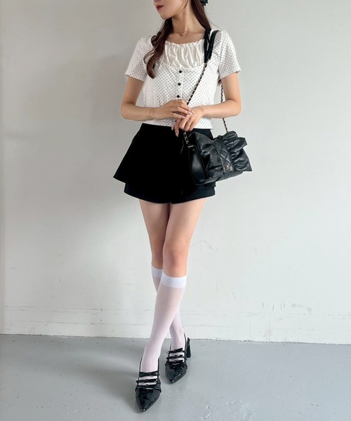 one after another NICE CLAUP(ワンアフターアナザーナイスクラップ)の「【初回分完売】リボンキルティングバッグ(ショルダーバッグ・レディース・ブラック/ベージュ/アイボリー・FREE)」の20枚目の写真
