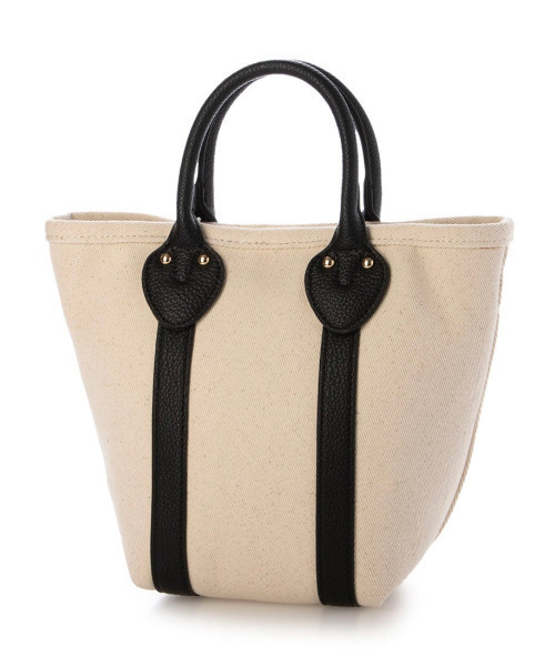 cache cache(カシュ カシュ)の「カシュカシュ cachecache / 2ショルダー付きキャンバストートバッグ(トートバッグ・レディース・ブラック/グレー/ベージュ・FREE)」の4枚目の写真