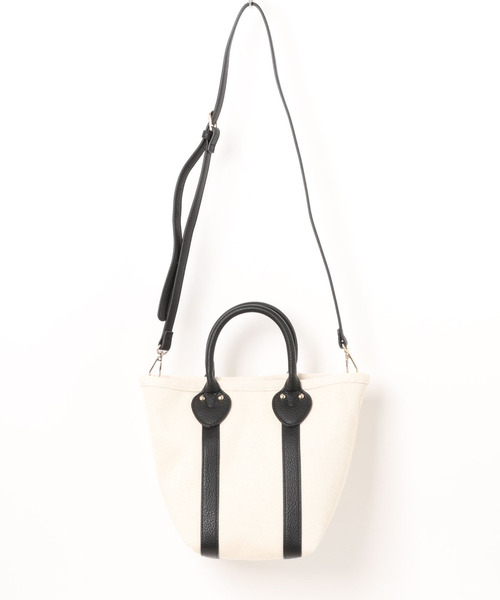 cache cache(カシュ カシュ)の「カシュカシュ cachecache / 2ショルダー付きキャンバストートバッグ(トートバッグ・レディース・ブラック/グレー/ベージュ・FREE)」の12枚目の写真