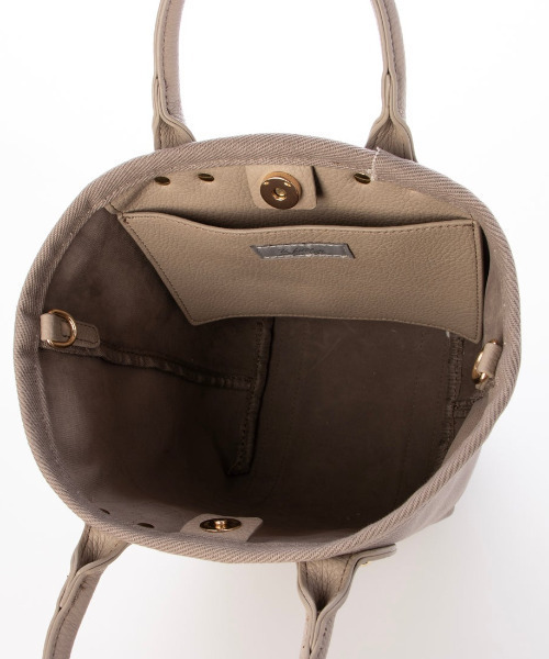 cache cache(カシュ カシュ)の「カシュカシュ cachecache / 2ショルダー付きキャンバストートバッグ(トートバッグ・レディース・ブラック/グレー/ベージュ・FREE)」の16枚目の写真