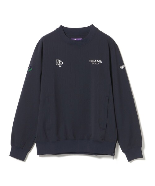BEAMS GOLF(ビームスゴルフ)の「〈MEN〉PURPLE LABEL / スフィダンテ 刺繍ロゴサッカーストライプ ピステ【撥水】(ブルゾン・メンズ・ネイビー/サックスブルー・SMALL/MEDIUM/LARGE/X-LARGE)」の14枚目の写真