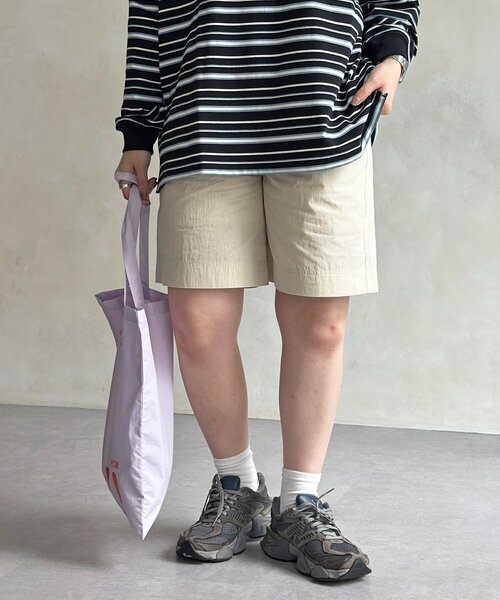 CPCM(シーピーシーエム)の「冷感タックショートパンツ(その他パンツ・レディース・ベージュ/アイボリー/ブラック・FREE)」の8枚目の写真