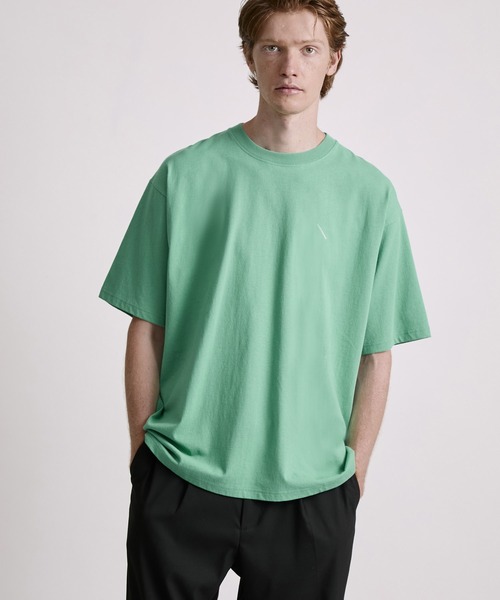 Saturdays NYC(サタデーズ ニューヨークシティ )の「Cursive Saturdays Surf Relaxed SS Tee(Tシャツ/カットソー・メンズ・ミント/ホワイト/ブラウン・S/XL/L/M)」の14枚目の写真