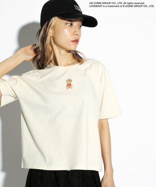 LOVE BOAT(ラブ・ボート)の「■LOVEBOAT ベアーptTEE(Tシャツ/カットソー・レディース・アイボリー・FREE)」の1枚目の写真
