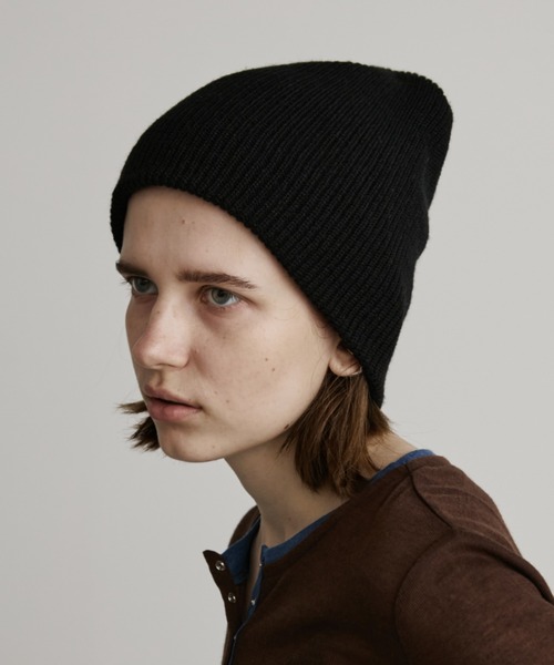 Auntie Rosa Holiday(アンティローザホリデー)の「リブニットワッチ(ニットキャップ/ビーニー・レディース・ブラック/グレー・FREE)」の4枚目の写真