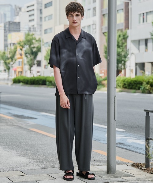セール】COLD DRY GRADATION PLEATS オープンカラーシャツ（シャツ