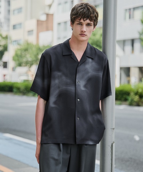 セール】COLD DRY GRADATION PLEATS オープンカラーシャツ（シャツ