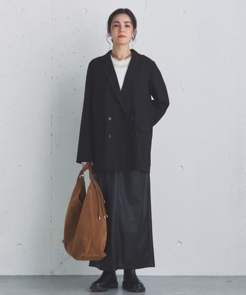 Doux archives（ドゥアルシーヴ）の「本革サイドゴアショートブーツ（ブーツ・レディース・ブラック・24.5/23.5）」の13枚目の写真