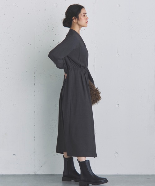 Doux archives（ドゥアルシーヴ）の「本革サイドゴアショートブーツ（ブーツ・レディース・ブラック・24.5/23.5）」の22枚目の写真