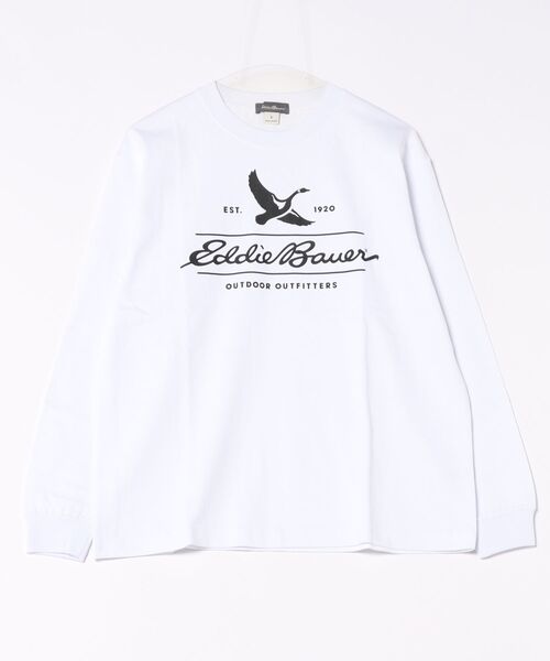 Eddie Bauer(エディーバウアー)の「クラシックロゴ プリント 長袖 Tシャツ(Tシャツ/カットソー・メンズ・ホワイト/ダークネイビー/ブラック/バーガンディー・S/XL/L/M/XXL)」の21枚目の写真