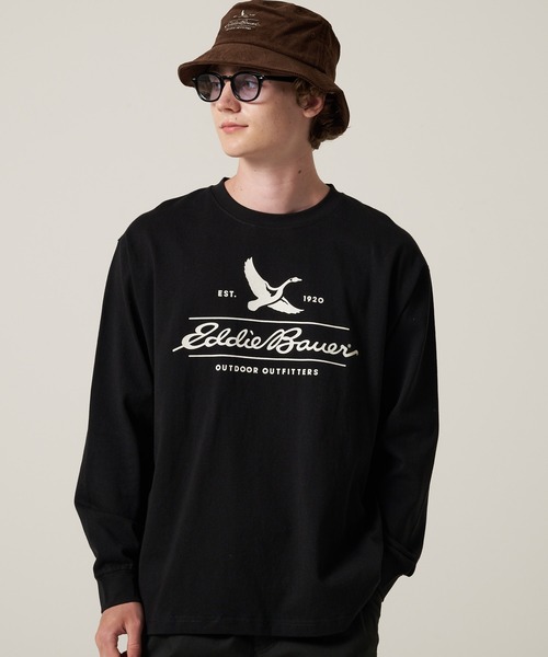 Eddie Bauer(エディーバウアー)の「クラシックロゴ プリント 長袖 Tシャツ(Tシャツ/カットソー・メンズ・ホワイト/ダークネイビー/ブラック/バーガンディー・S/XL/L/M/XXL)」の14枚目の写真