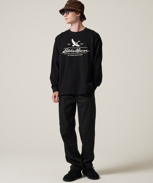 Eddie Bauer(エディーバウアー)の「クラシックロゴ プリント 長袖 Tシャツ(Tシャツ/カットソー・メンズ・ホワイト/ダークネイビー/ブラック/バーガンディー・S/XL/L/M/XXL)」の8枚目の写真
