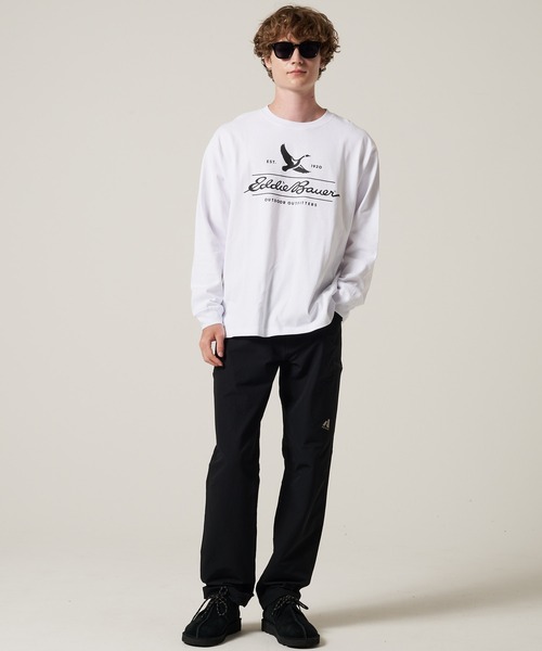 Eddie Bauer(エディーバウアー)の「クラシックロゴ プリント 長袖 Tシャツ(Tシャツ/カットソー・メンズ・ホワイト/ダークネイビー/ブラック/バーガンディー・S/XL/L/M/XXL)」の7枚目の写真