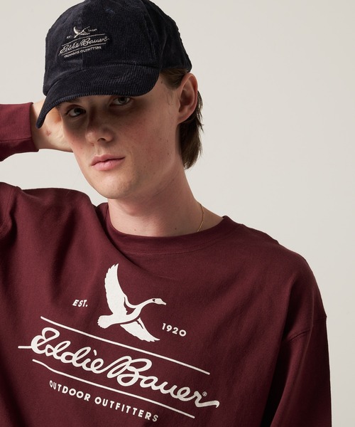 Eddie Bauer(エディーバウアー)の「クラシックロゴ プリント 長袖 Tシャツ(Tシャツ/カットソー・メンズ・ホワイト/ダークネイビー/ブラック/バーガンディー・S/XL/L/M/XXL)」の12枚目の写真