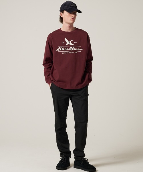 Eddie Bauer(エディーバウアー)の「クラシックロゴ プリント 長袖 Tシャツ(Tシャツ/カットソー・メンズ・ホワイト/ダークネイビー/ブラック/バーガンディー・S/XL/L/M/XXL)」の13枚目の写真