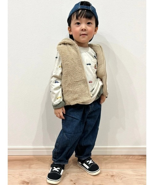 GAP（ギャップ）の「ブラナン フェイバリット ポケットTシャツ (幼児・ベビー)（Tシャツ/カットソー・キッズ・ネイビー/オフホワイト・80ｃｍ/90cm/95cm/100cm/105cm/110cm）」の5枚目の写真