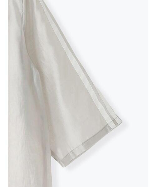 Te chichi TERRASSE(テチチテラス)の「ライン入りシアージャケット(ノーカラージャケット・レディース・グレー/ブラック/カーキ・F)」の14枚目の写真