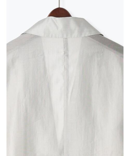 Te chichi TERRASSE(テチチテラス)の「ライン入りシアージャケット(ノーカラージャケット・レディース・グレー/ブラック/カーキ・F)」の16枚目の写真