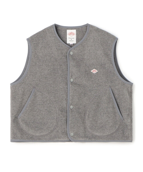 DANTON（ダントン）の「WOMEN'S FLEECE COLLARLESS VEST（ベスト・レディース・ブラック/グリーン/オレンジ系その他/カーキ/チャコール/ダークグレー/クリーム・38/36）」の3枚目の写真