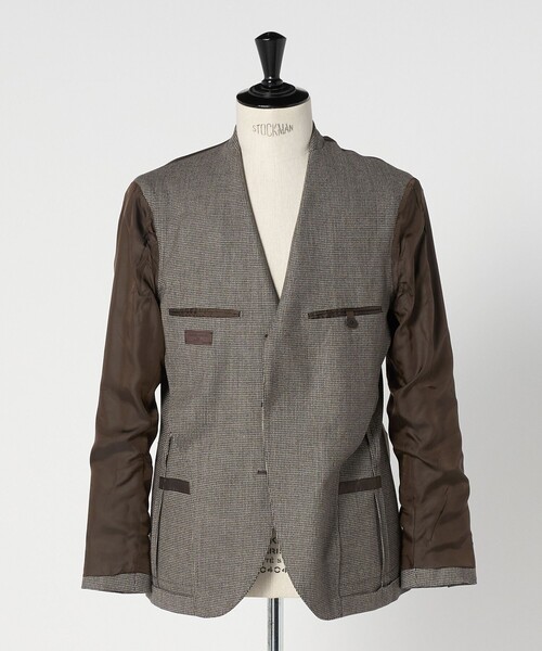 ハウンドトゥース シングル 3ボタン テーラード ジャケット R―MODEL