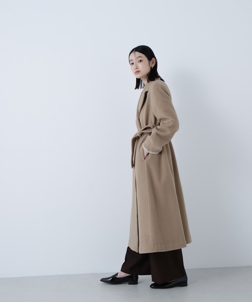 極美品　グレースコンチネンタル　ロングコート　ベージュ　ベルテッド　36 S 極美品 グレースコンチネンタル ロングコート ベージュ
