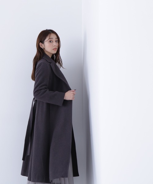 ◇テーラーベルテッドロングコート（チェスターコート