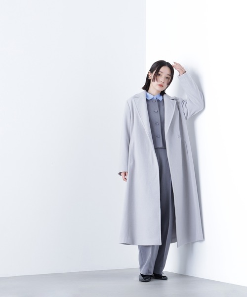 NATURAL BEAUTY BASIC（ナチュラルビューティーベーシック）の「◇テーラーベルテッドロングコート（チェスターコート・レディース・チャコールグレー/グレー/キャメル・SMALL/MEDIUM/P/S）」の11枚目の写真