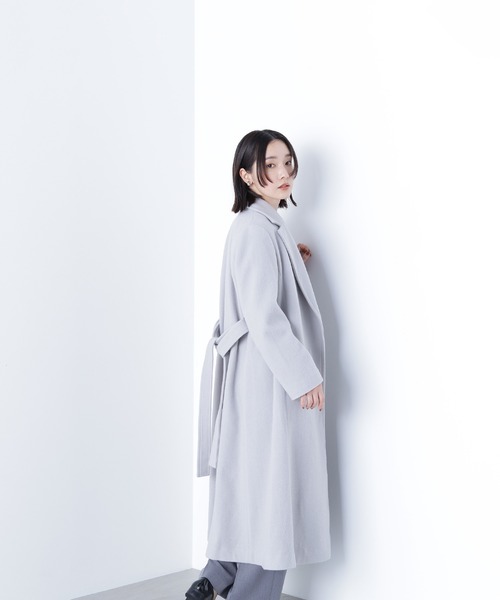 NATURAL BEAUTY BASIC（ナチュラルビューティーベーシック）の「◇テーラーベルテッドロングコート（チェスターコート・レディース・チャコールグレー/グレー/キャメル・SMALL/MEDIUM/P/S）」の12枚目の写真