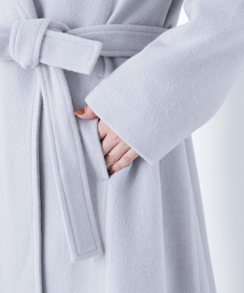 NATURAL BEAUTY BASIC（ナチュラルビューティーベーシック）の「◇テーラーベルテッドロングコート（チェスターコート・レディース・チャコールグレー/グレー/キャメル・SMALL/MEDIUM/P/S）」の21枚目の写真