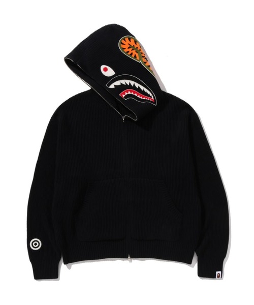 A BATHING APE（アベイシングエイプ）の「SHARK FULL ZIP KNIT HOODIE（ニット/セーター・メンズ・レッド/ブラック・X-LARGE/MEDIUM/SMALL/LARGE）」の3枚目の写真