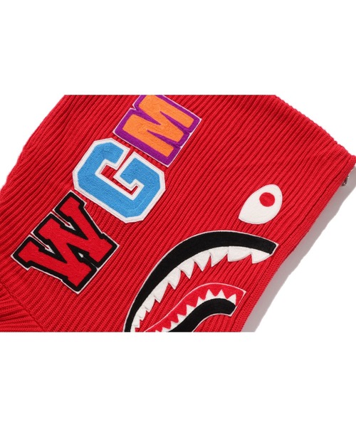 A BATHING APE（アベイシングエイプ）の「SHARK FULL ZIP KNIT HOODIE（ニット/セーター・メンズ・レッド/ブラック・X-LARGE/MEDIUM/SMALL/LARGE）」の8枚目の写真