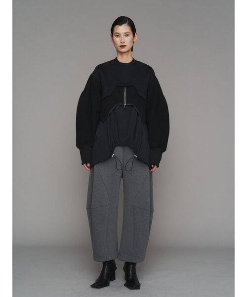 UN3D.（アンスリード）の「FLEECE DOCKING LAYERED TOP / フリースドッキングレイヤードトップ（その他トップス・レディース・その他1/ブラック・36/38）」の8枚目の写真