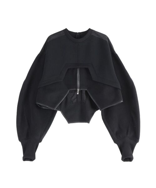 UN3D.（アンスリード）の「FLEECE DOCKING LAYERED TOP / フリースドッキングレイヤードトップ（その他トップス・レディース・その他1/ブラック・36/38）」の20枚目の写真