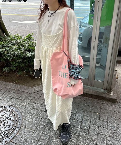 PILIT（ピリット）の「【インナーSET】ジャガードキャミワンピース（ワンピース・レディース・アイボリー/ブラック・MEDIUM）」の6枚目の写真
