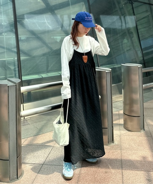 PILIT（ピリット）の「【インナーSET】ジャガードキャミワンピース（ワンピース・レディース・アイボリー/ブラック・MEDIUM）」の18枚目の写真