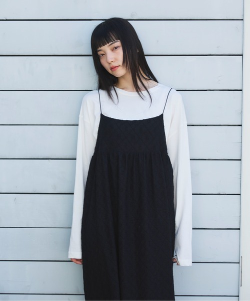 PILIT（ピリット）の「【インナーSET】ジャガードキャミワンピース（ワンピース・レディース・アイボリー/ブラック・MEDIUM）」の22枚目の写真