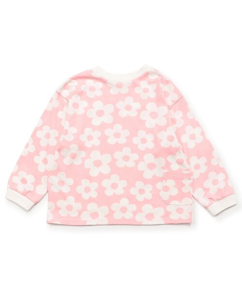 BREEZE（ブリーズ）の「【前後着用OK】どっちも正解 DAISUKI 総柄ロンT_ジュニア対応（Tシャツ/カットソー・キッズ・ブラウン/グレー/ネイビー/アイボリー/レインボー/ピンク/サックスブルー/キャメル・130/140/90/100/110/120/80）」の7枚目の写真