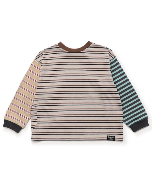 BREEZE（ブリーズ）の「【前後着用OK】どっちも正解 DAISUKI 総柄ロンT_ジュニア対応（Tシャツ/カットソー・キッズ・ブラウン/グレー/ネイビー/アイボリー/レインボー/ピンク/サックスブルー/キャメル・130/140/90/100/110/120/80）」の15枚目の写真