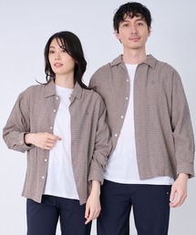 Arnold Palmer(アーノルドパーマー)のシェア パナマチェック 長袖シャツ + 半袖Tシャツ セット(アンサンブル)