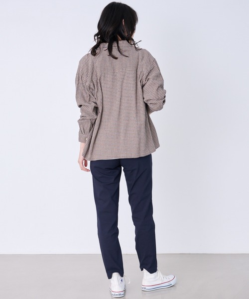 Arnold Palmer(アーノルドパーマー)の「シェア パナマチェック 長袖シャツ + 半袖Tシャツ セット(アンサンブル・レディース・ブラウン/ブラック/グリーン・LL/XS/L/M/S)」の20枚目の写真