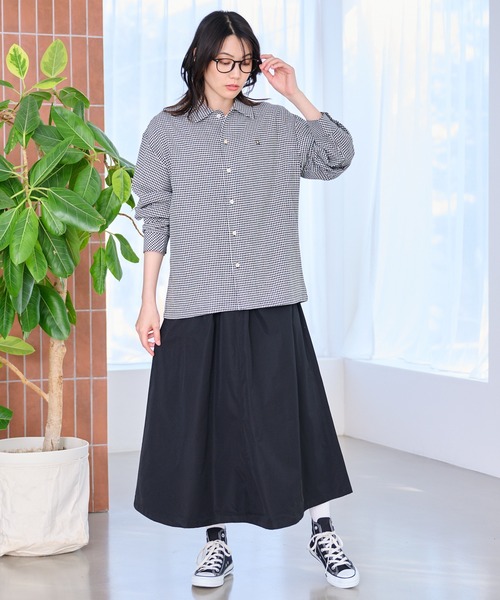 Arnold Palmer(アーノルドパーマー)の「シェア パナマチェック 長袖シャツ + 半袖Tシャツ セット(アンサンブル・レディース・ブラウン/ブラック/グリーン・LL/XS/L/M/S)」の5枚目の写真