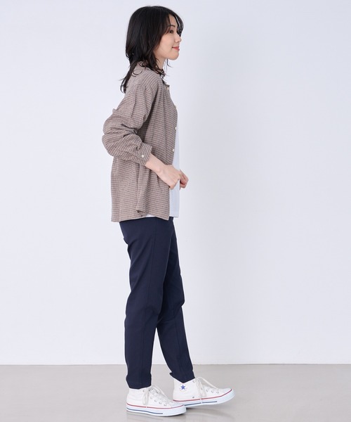 Arnold Palmer(アーノルドパーマー)の「シェア パナマチェック 長袖シャツ + 半袖Tシャツ セット(アンサンブル・レディース・ブラウン/ブラック/グリーン・LL/XS/L/M/S)」の9枚目の写真