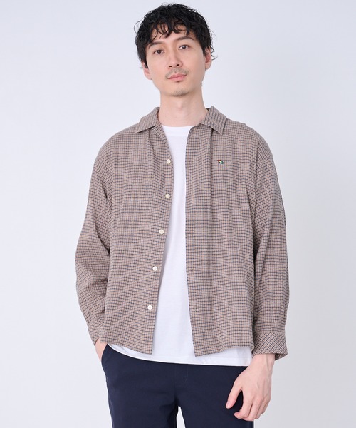 Arnold Palmer(アーノルドパーマー)の「シェア パナマチェック 長袖シャツ + 半袖Tシャツ セット(アンサンブル・レディース・ブラウン/ブラック/グリーン・LL/XS/L/M/S)」の10枚目の写真