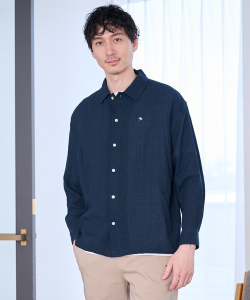 Arnold Palmer(アーノルドパーマー)の「シェア パナマチェック 長袖シャツ + 半袖Tシャツ セット(アンサンブル・レディース・ブラウン/ブラック/グリーン・LL/XS/L/M/S)」の14枚目の写真