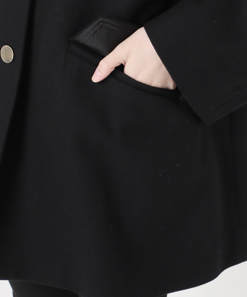 Traditional Weatherwear(トラディショナルウェザーウェア)の「別注【TRADITIONAL WEATHERWEAR】LINTON JS MIDDLE(ステンカラーコート・レディース・ブラック/ネイビー・36/34)」の19枚目の写真