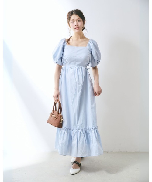 セール】サイドカットギャザーワンピース（ワンピース