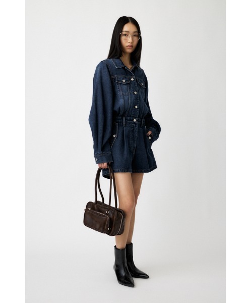 MOUSSY（マウジー）の「DENIM SHORT ジャンプスーツ（つなぎ