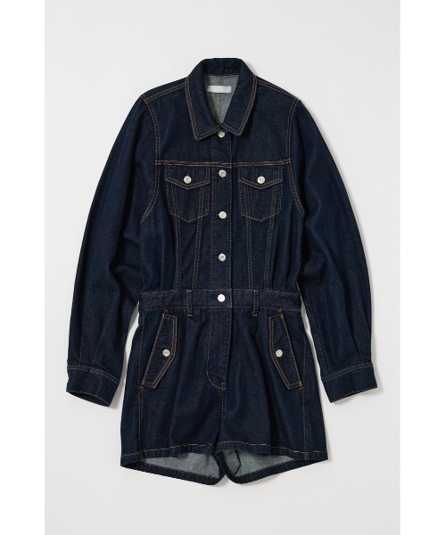 MOUSSY（マウジー）の「DENIM SHORT ジャンプスーツ（つなぎ