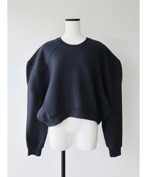 AMOMMA（アモマ）の「PUFF SLEEVE SWEAT 起毛なし（スウェット・レディース・ブラック/グレー/チャコールグレー/ネイビー/ホワイト/ブラウン/その他/ベージュ/ピンク・FREE）」の16枚目の写真