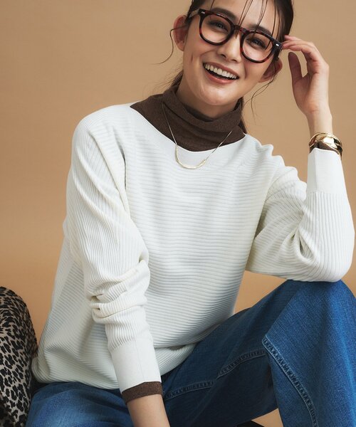 セール】【洗える／体型カバー】美シルエットニット（ニット/セーター